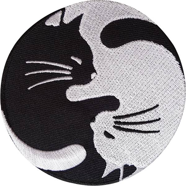 Katt-merke brodert merke brodering applikasjon strykejern på klesplaster
