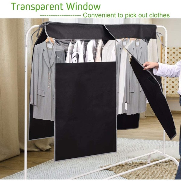 Klesbeskyttelse 91cm*111cm Transparent Vindu Støvtett Klær C
