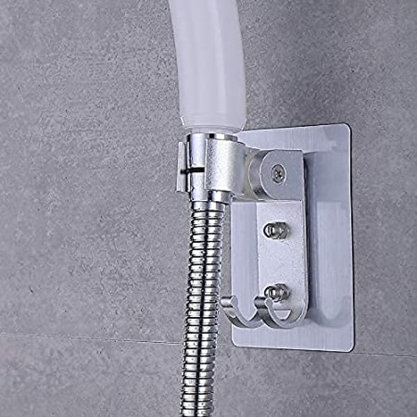 Stark självhäftande duschhuvudshållare Justerbar duschstavshållare