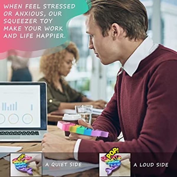 Tryk og pop boble sensorisk fidget-legetøj, sensoriske klemmelegetøj,
