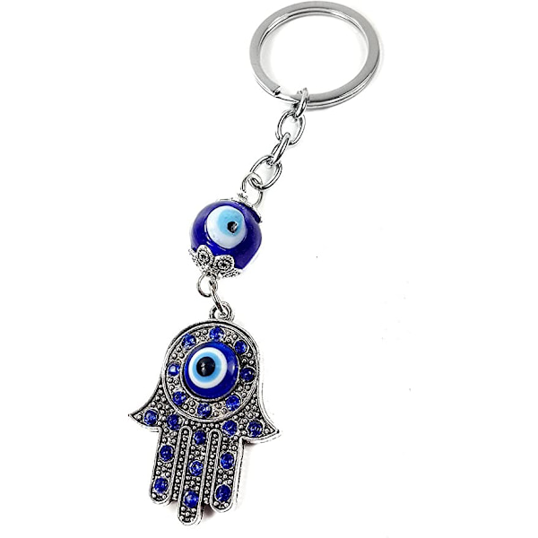 Onde øje nøglering Hamsa Fatima håndbeskyttelse charme nøglering Go