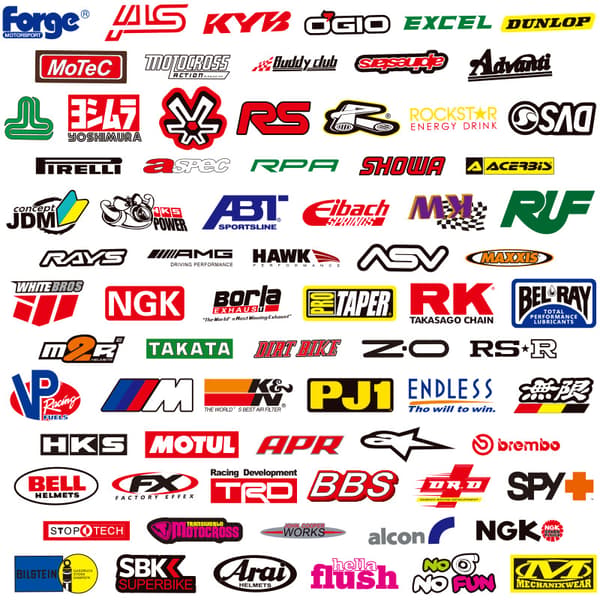 100 kpl Autoja ja moottoripyöriä JDM Trend Modification LOGO -tarroja