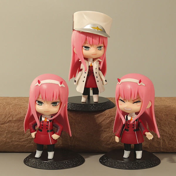 3 typer rosa hår jenter håndlagde anime dukkedekorasjoner