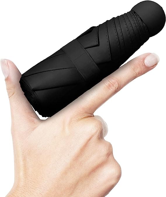 6 Rib Folding Pocket Umbrella Windproof Mini Umbrella With Capsu