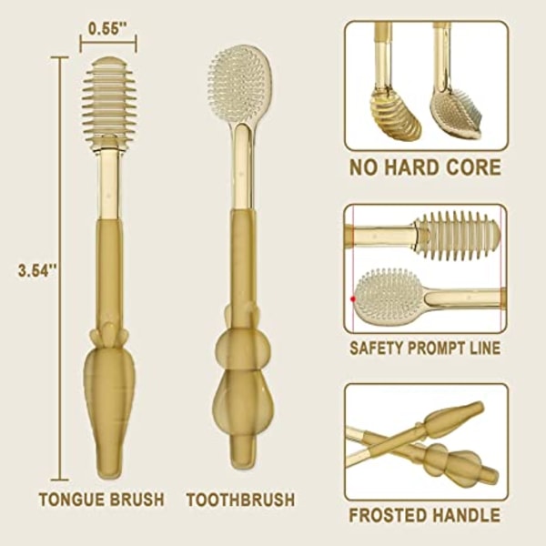 Silikoninen vauvan hammasharja harjoitteluun, vauvan pehmeät harjakset