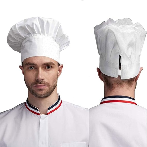 Keittiömestarin hattu aikuisten elastinen säädettävä leipuri keittiö ruoanlaitto kokin cap
