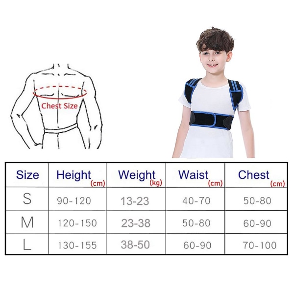 Posture Corrector for barn, øvre rygg holdningsskinne for T-skjorte 56ba |  Fyndiq