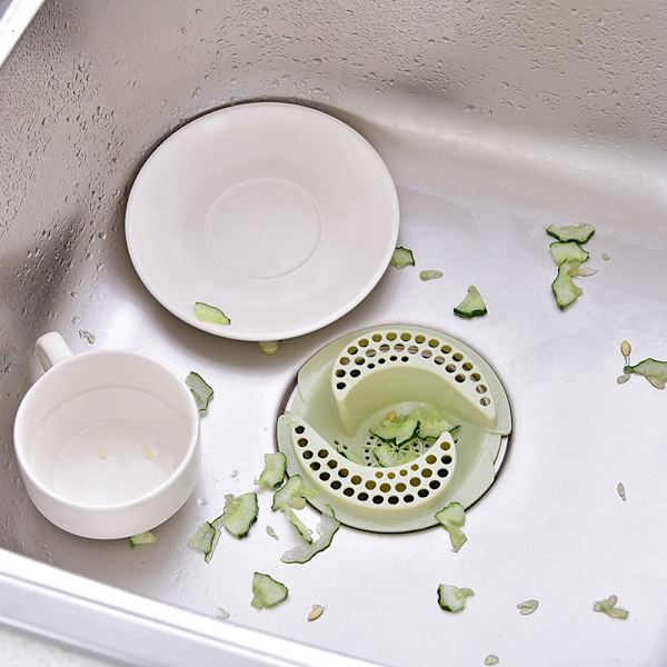 Grøn vaskestopfilter til afløb, hårstopper til vask, afløbsfilter