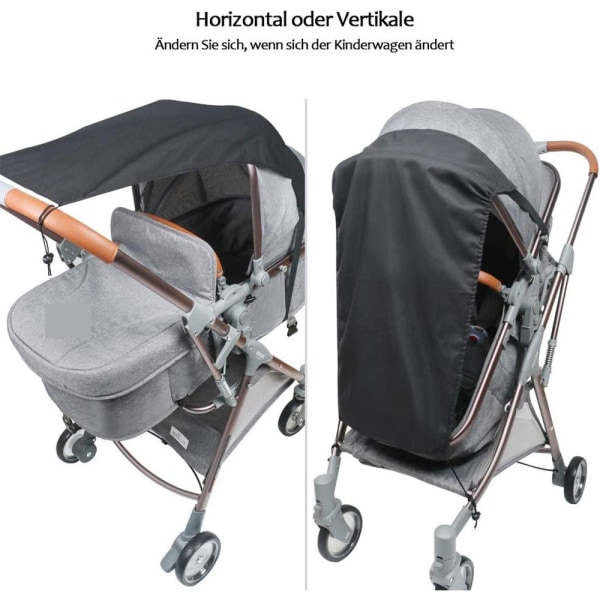 Universell solsegel för barnvagnar Solbad med UV 50+ skydd