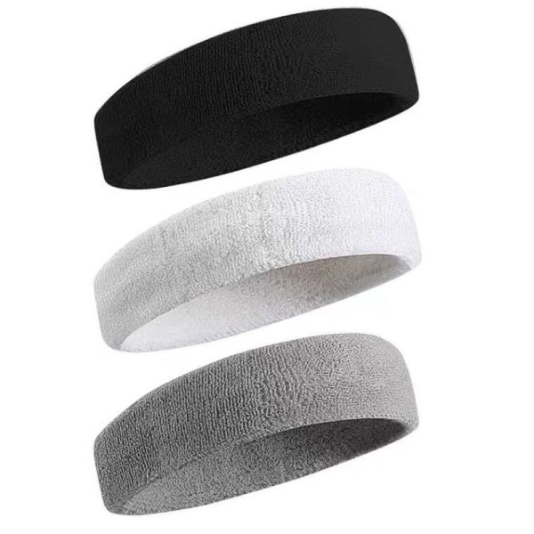 3pcs Sports headband for men and women, elastic sweatband an