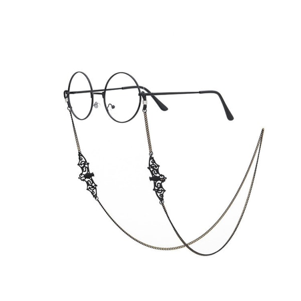 2 Black Bat Metal Glasses Ketjusuoja Ketju Fashion Aurinkolasit Ne