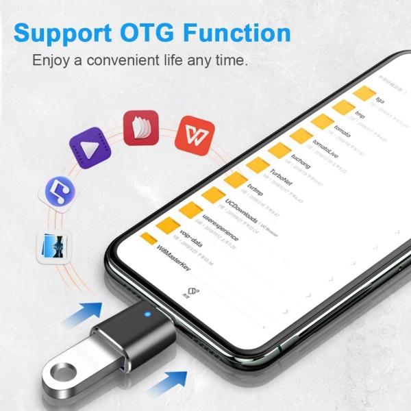 USB C till USB OTG 3.0-adapter - USB Type C hane till USB A hona Q