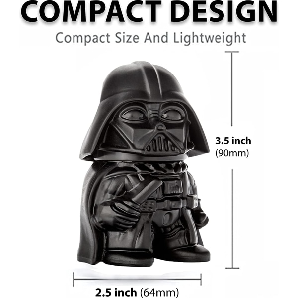 Star Wars -kvarn, kryddkvarn, perfekt storlek 2" 3-delad svart