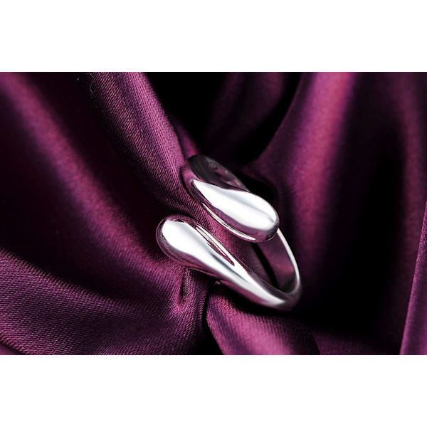 Galvaniserat silver enkelt öppningsbart justerbart ring