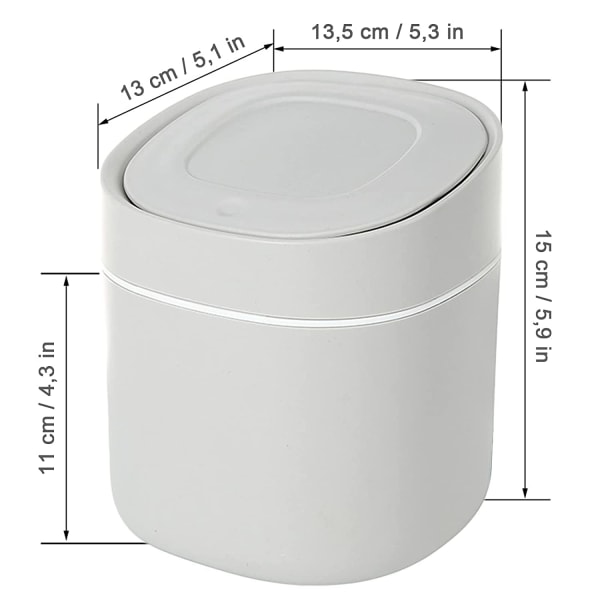 Pöydän CAN, pieni työpöydän CAN, 15 x 13,5 cm, kannella,
