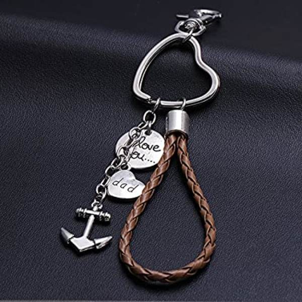 Isänpäivälahja avaimenperä I Love Dad Anchor Pendant Avainrengas Isä