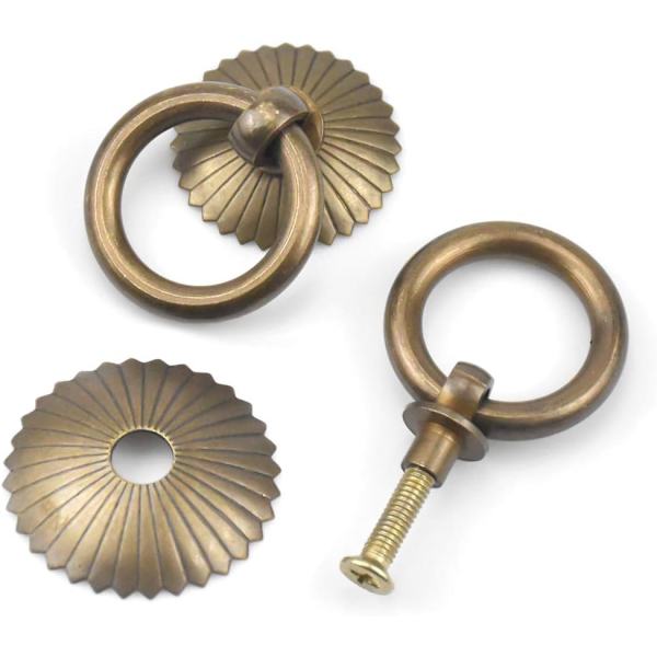 6 st vintage möbelhandtag, lådringhandtag, antika