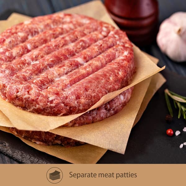 200 st 6 x 6 tums hamburgerpapper, oblekt bakplåtspapper, non-stick vaxpapper