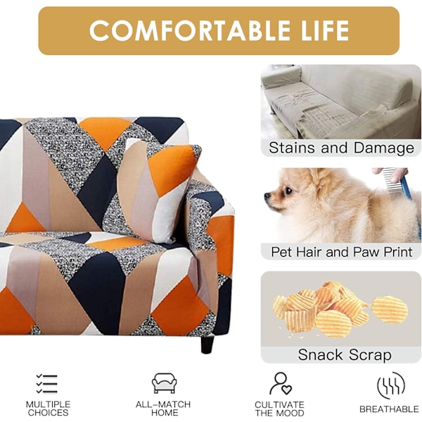 Stretchig sofföverdrag Tryckta sofföverdrag Loveseat överdrag