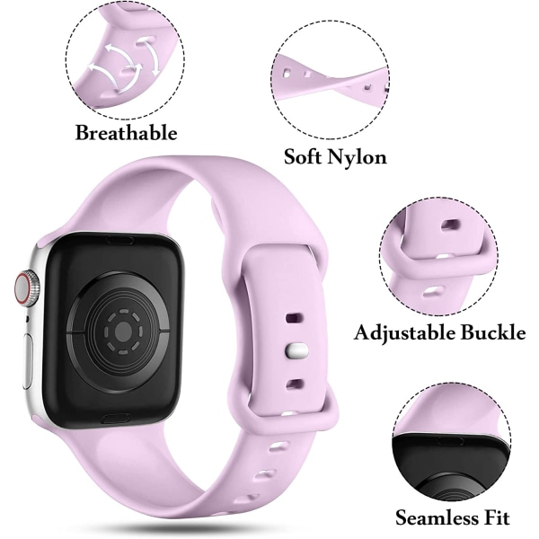 Lilla - Apple Watch-rem 38mm 40mm 41mm 42mm 44mm 45mm 49mm, R