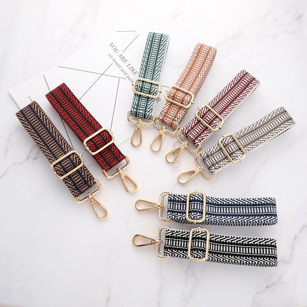 Säädettävä 75-145cm musta kädessä pidettävä olkahihna, lanyardilaukku, kahva, crossbody-laukun hihna, vaihdettava hihna, yksivärinen DIY-tarvike, olkalaukku