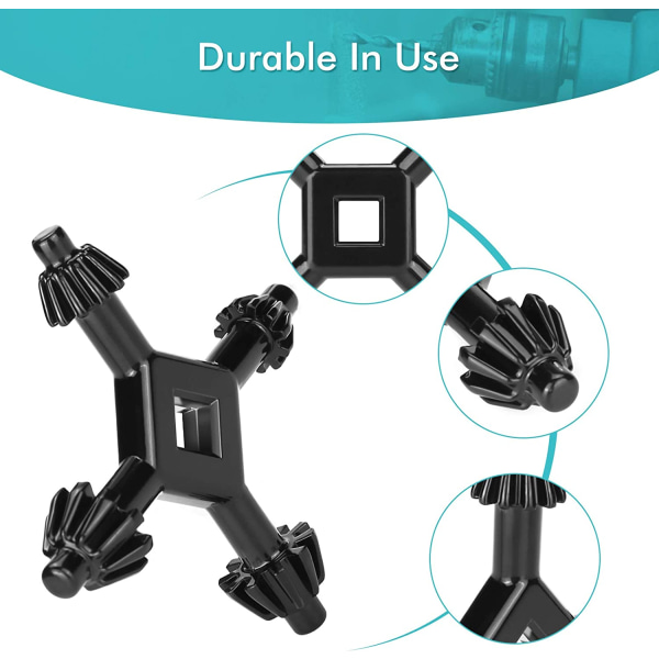 Universaali poranterän avain, 4 in 1 monitoiminen teräsporanterän avain