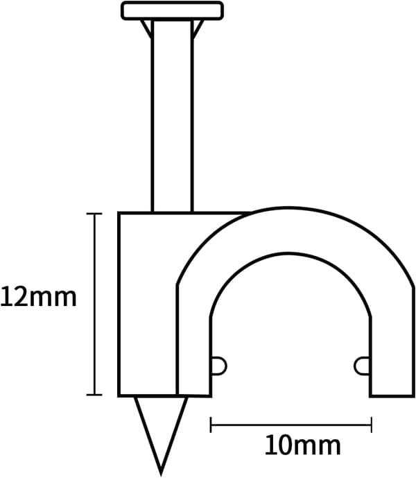 400 Pakke Sterke og Holdbare Runde Kabelklips 10mm Kabelholder