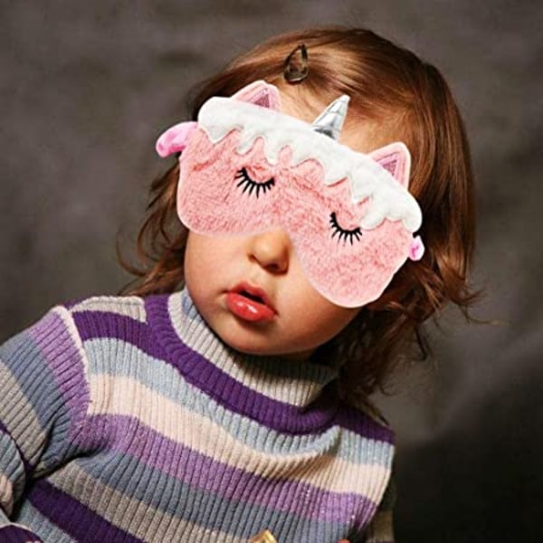2 STK Øjenmaske til Sovende Børn, Unicorn Kids Sovemaske Cut