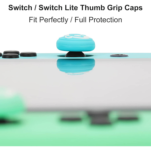 Söta tumgreppskydd för Nintendo Switch/Lite/OLED-kontroller (L