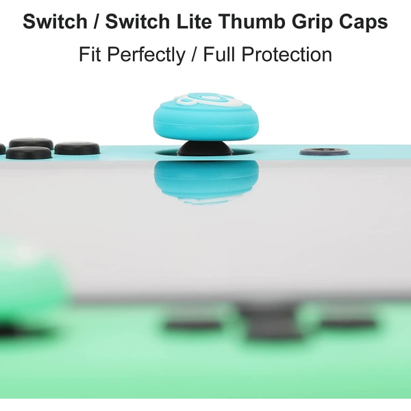 Søte tommelfingerhetter for Nintendo Switch/Lite/OLED-kontroller (L