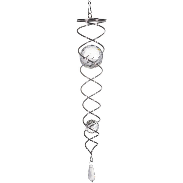 Størrelse: 6x30cm, 12\" dobbelt rotor spiral vindmølle. Ophængningssystem