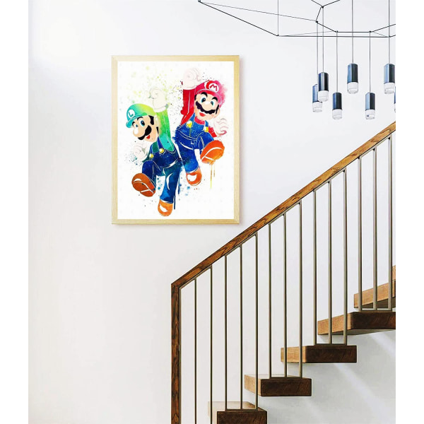 Mario Bros Diamond Painting Kit til Home Decor DIY 5D Full Diamo
