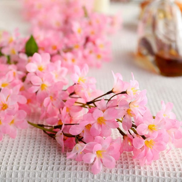 2 stk 5.6FT Kunstig Sakura Cherry Blossom Blomster Hengende Vin