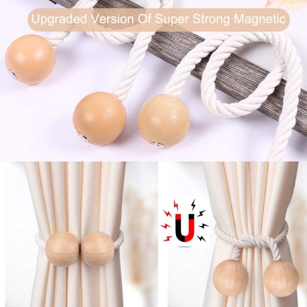Verhokiinnikkeet, magneettiset verhokiinnikkeet 2 kpl, magneettiset C