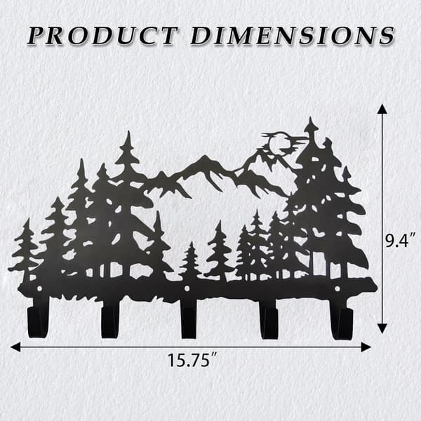 Klädkrokar Väggkonst Dekor (skog)