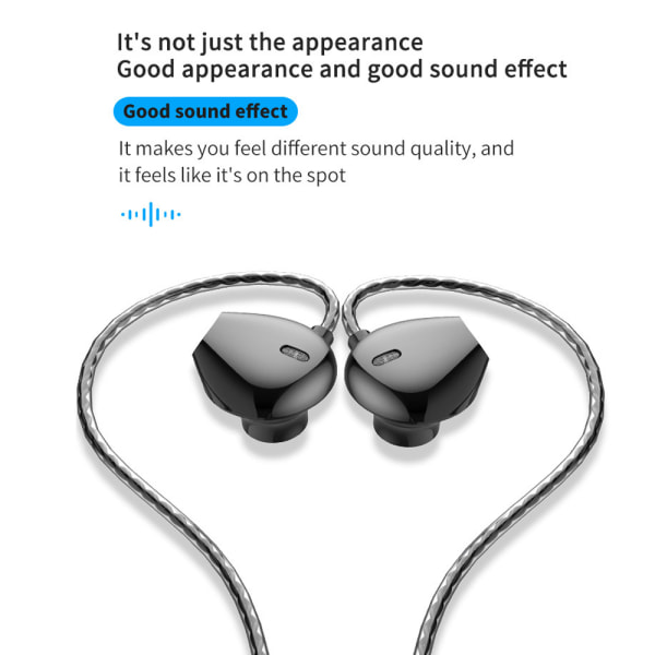 Øretelefoner Kablede in-ear-hovedtelefoner med sammenfiltringsfri ledning, Noise Iso