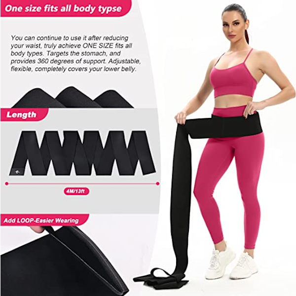 Kvinners Bandasje Midjetrener, Plus Size Justerbar Midjeformer