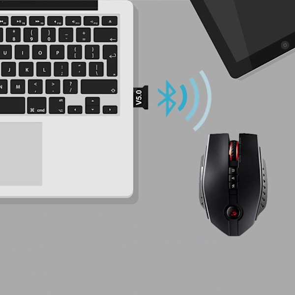 Bluetooth 5.0 Dongle Svart 2 x Bluetooth USB Dongle PC Bluetooth