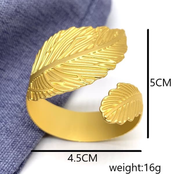6 stk. servietringe, metalservietringe, servietspændesholder, bord