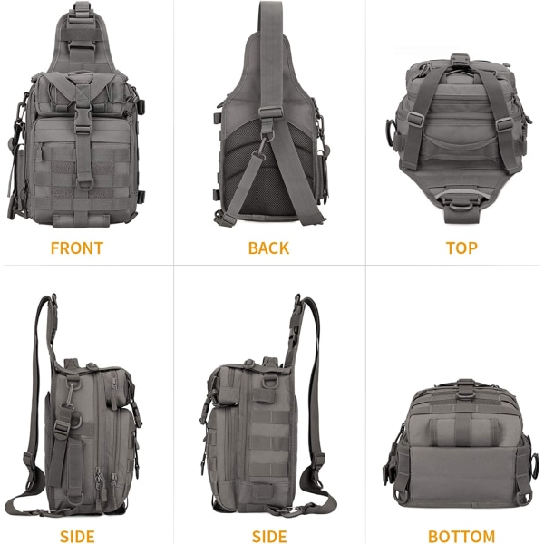 Tactical Sling Chest Pack Molle Daypack Mini Rucksack Assaul