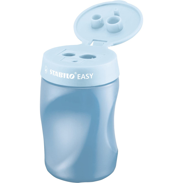 Ergonominen kynän teroitin - teroitin - sininen - säiliöllä -
