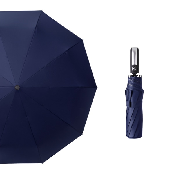 Reise sammenleggbar paraply - 10 ribber automatisk åpne/lukke vindtett e795  | Fyndiq