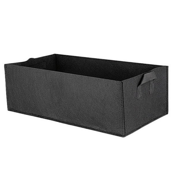 3 st rektangulära odlingsväskor i filt, svart, 50 x 30 x 20 cm