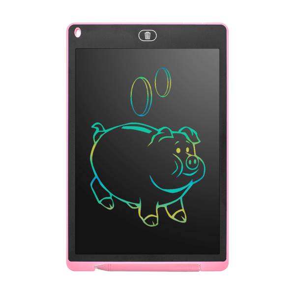 (Pink farve) Farverig LCD-skrivetablet, grafiktablet Drawin