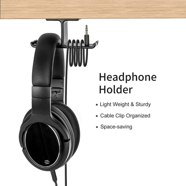 Gaming Headset Stativ, New Bee Dubbel Headset Stativ - Universal 2 Wa