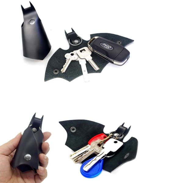 Nyckelring för män, 1 Batman-nyckelring i konstläder, Unisex-nyckelring