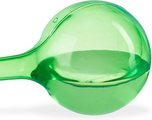 Set med 4 gröna plast dubbla veckobevattningsbollar, PVC, 8 cm