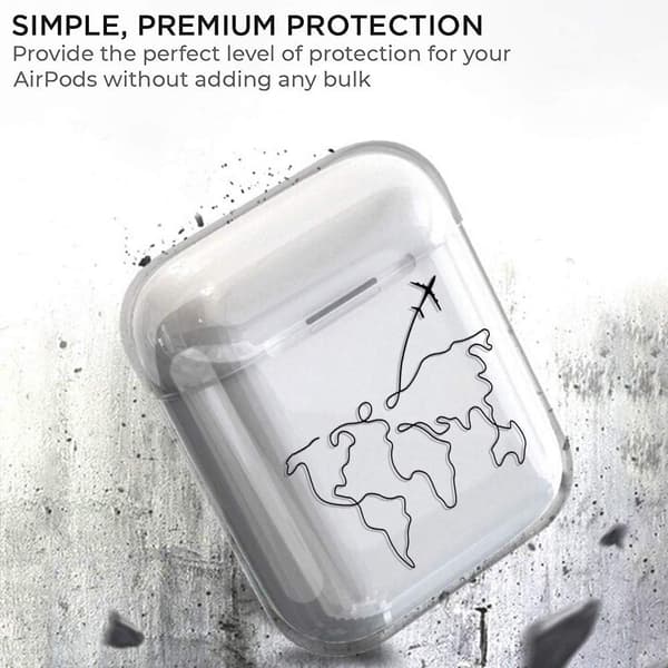 Transparent Hard Case Kompatibel med AirPods 1 & 2 Ultra Thin Ca