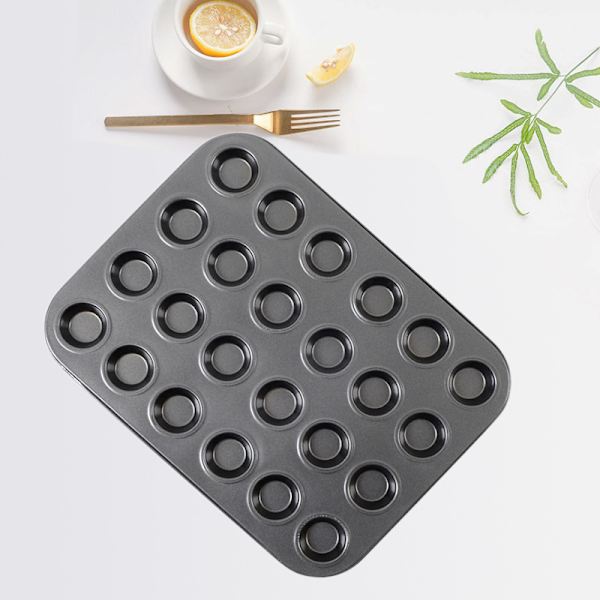 24 set svart 30,5*26,5*1,5 cm non-stick mini kakform