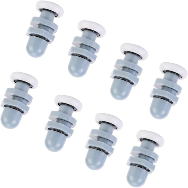 8 stk. Holdbare Plast Dørruller Glidebane Rulle Badeværelse Glas Til Udskiftning Dele (20mm)